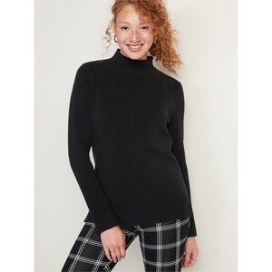 Old Navy Mock-Neck Pointelle Sweater - Black